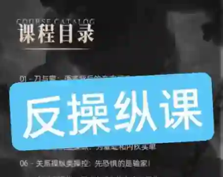 良叔《反操纵课》实战指南：揭秘高段位情感操控术-沉沉情感网